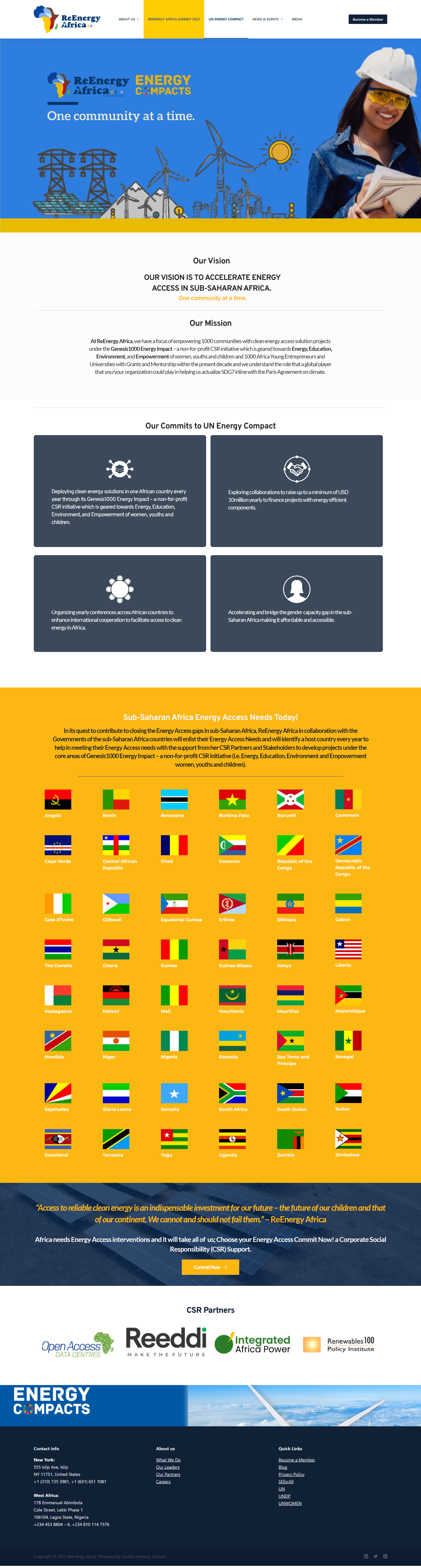 UN Energy Compact ReEnergy Africa